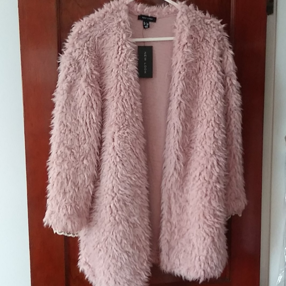 Fuzzy Sweater Jacket by New Look NWT